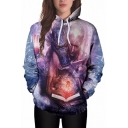 Popular Movie Character Dragon Print Long Sleeves Pullover Hoodie with Pocket