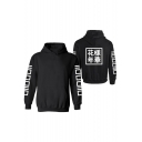 Cool Chinese Graphic Pattern Long Sleeves Pullover Hoodie with Pocket