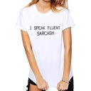 Spring's New Arrival Letter Printed Round Neck Short Sleeve Leisure Tee