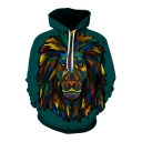 Hot Fashion Tribal Lion Print Long Sleeves Pullover Unisex Hoodie