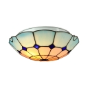 Brightly Hued Flush Mount Ceiling Light with 12