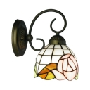 Dome Rose Pattern Glass Shade 6