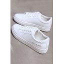 Simple Number Print Lace-up Fastening Casual Trendy Sneakers Sports Shoes