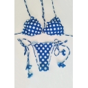 Holiday Fashion Printed Halter Sleeveless Bikini