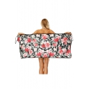 3D Fashion Floral Printed Beach Bath Towel