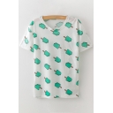 Popsicle Printed Round Neck Short Sleeve Tee