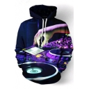 3D DJ Hand Printed Long Sleeve Hoodie