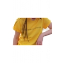 TREAT PEOPLE WITH KINDNESS Letter Printed Round Neck Short Sleeve Tee