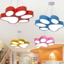 Cartoon Footprint Suspension Light Blue/Pink/Red/Yellow Acrylic Decorative Pendant Lamp for Kids