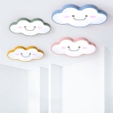 Lovely Cloud LED Flush Light Simple Modern Game Room Nursing Room Acrylic Ceiling Fixture