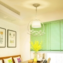 Stainless Steel Chain Haning Single Pendant Light with Cylinder Shde