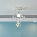 Kids Bedroom Lighting Flush Mount Crystal Chandelier Swing Crystal Balls Flushmount Light