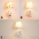 Nursing Room Cone Table Light with Bunny/Deer Plastic Single Light Reading Light in White