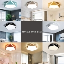 Acrylic Geometric Ceiling Fixture Colorful Modern Fashion Kids Youth LED Flush Mount Lighting