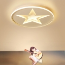 Simple Round Shape LED Children Bedroom Ceiling Lamp Small Size