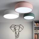 Dome Shade Ceiling Flush Mount Colorful Minimalist Painting Aluminum Decorative Flush Light