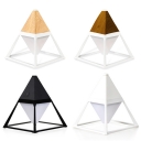 Nordic Style Pyramid Shape LED Reading Night Light Touch Switch with 4 Colors