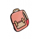 3D Color Block Fashion Backpack School Bag