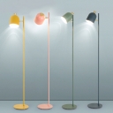 Adjustable Metal Floor Light with Elongated Dome Modern Fashion 1 Light Standing Light for Kids