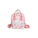 Flamingo Cactus Printed Cute Backpack School Bag