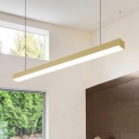 Contemporary Minimalist Acrylic Lampshade Linear Suspension Pendant Light L120cmxW6.5cm 36W Led Direct/Indirect Lighting with Cool White Light 6000K Suitable for Office Conference Room Corridor Dining Room