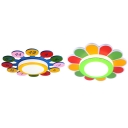 Cute Acrylic Flush Mount with Flower Shape Multi Color Lighting Fixture for Kindergarten Baby Room