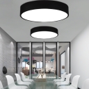 Contemporary Acrylic Lampshade Black Finish  Flush Mount Lighting Led Circle Ceiling Lights
