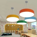 Modern Globe Commercial Led Lighting Multicolors Metal Acrylic LED Round Chandelier  Suitable for Office Gallery Hallway Bedroom 4 Sizes Available