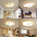 Crystal Accent Style LED Light Living Room Flush Mount Ceiling Light 4 Designs for Option