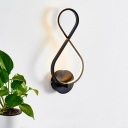 Contemporary Lighting Design Black/White Note Shaped Led Wall Light 18W 15.35