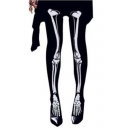 Cool Skeleton Print Skinny Pantyhose