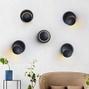 Black/White Eclipse Shaped Led Wall Light 5W 5.51