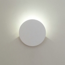 Post Modern Hardwire White Led Inside-Out Wall Light Sconce 2.51” Wide 4W 3000K/6000K Energy-Saving Round Led Sconces Light for Bedside Hallway Stairways Balcony