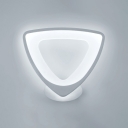 Nordic-Style Warm White Light Acrylic Prism/Loving Heart/Oval/Drop Shaped LED Wall Sconce in