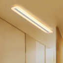 Acrylic Lampshade Led Linear Flush Light 15/30W Frameless Linear Fixture Surface-Mounted Light