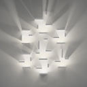Art Decoration Changeable Modern Led Wall Light White Finish 7W Metal Rectangular Led Sconce