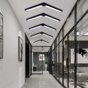 Modern Architectural Linear Fixture Black Finish Led Linear Flush Mount Light 16-20W