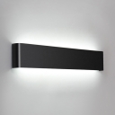 Art Deco Wall Light Black Finish Brushed Aluminum Led Linear Wall Sconce Modern Led Indirect Lighting for Bedroom Reading Room Stairways Corridor