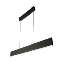 Contemporary Modern Black Finish Acrylic Lampshade Linear Pendant Light 26W-33W  for Office