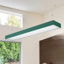 Seamless Connection Height Adjustable Multi Color Aluminum 36/54W Rectangular Pendant Light for Workbench Kitchen Hallway 6 Colors for Option