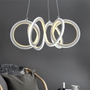 Color Changing 1 Light Twist LED Chandelier 9.05