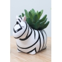 Lovely Mini Zebra Resin Planter For Succulents Desktop Flowerpot