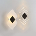 Remote Control Acrylic Led Wall Sconces 6W Clear Glass Led Wall Lighting for Bedroom Living Room