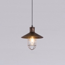 Industrial Style Rust Single Light Source Ceiling Pendant in Warehouse