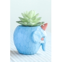 Lovely Elephant Shape Resin Planter for Succulents Desktop Flowerpot