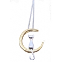Chic Moon Cat Pattern Sliver Chain Necklace