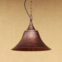 Industrial Hanging Pendant Light with Bell Shaped Metal Shade