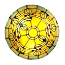 15.75 Inch Wide Tiffany Stained Glass Flush Mount Light 3 Designs for Option