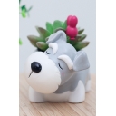 Mini Puppy Dog Resin Planter For Succulents Desktop Flowerpot