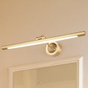 Reversible Black/Gold LED Tube Vanity Light 8/11/15W LED Neutral Adjustable Light Delicate Long LED Linear Lights for Bathroom Mirror